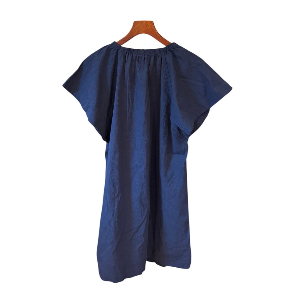 Free Assembly Womens Navy Blue Textured Mini Dress Shift Dress Tunic Medium NWT